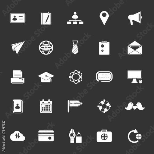 Contact connection icons on gray background