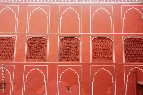 décoration de la façade du city palace de Jaïpur photo