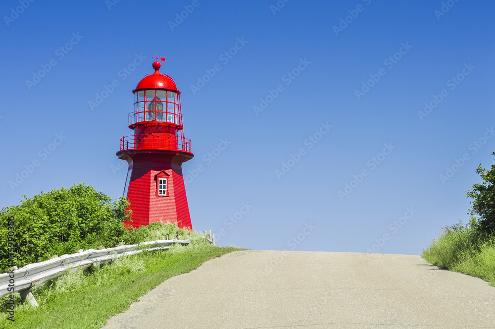 Road in Gaspe peninsula, Quebec, Canada