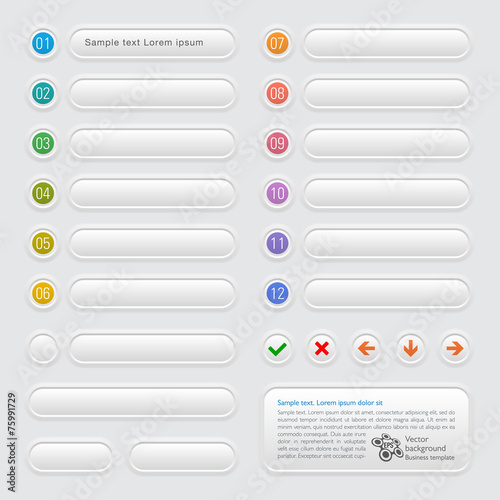 Infographics Web Banner & Label Design #Press Forming Buttons