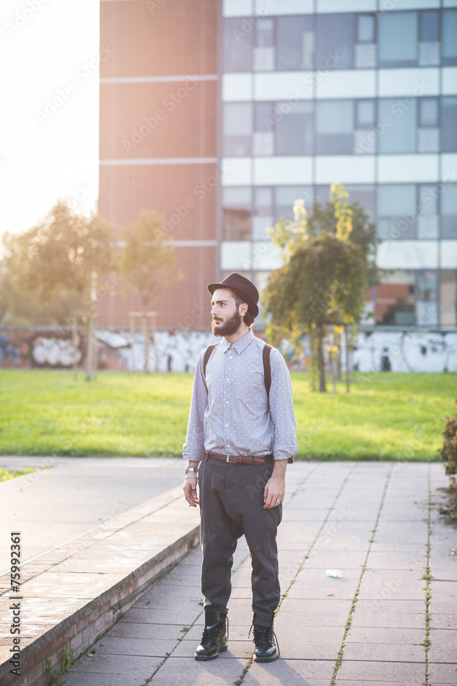 young handsome hipster gay modern man young handsome hipster gay modern man