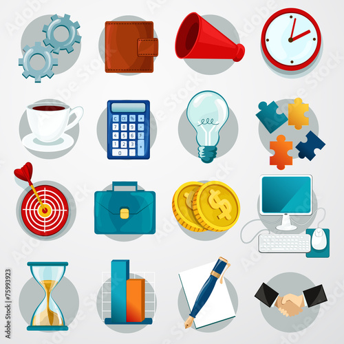 Business Flat Icons Set