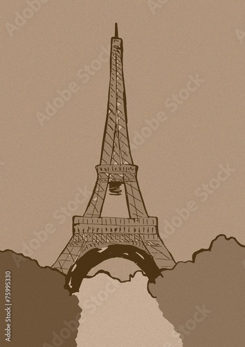 Eiffel tower vintage