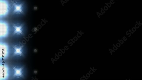 blue floodlights wall flashing in different variations