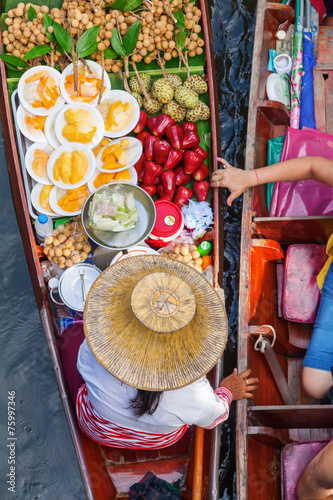 schwimmender Markt Damnoen Saduak in Thailand © Christian Müller