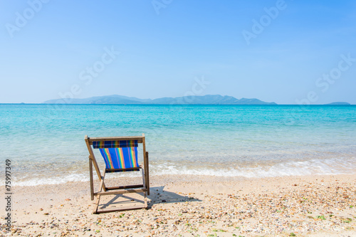 Fototapeta Naklejka Na Ścianę i Meble -  The beach chairs