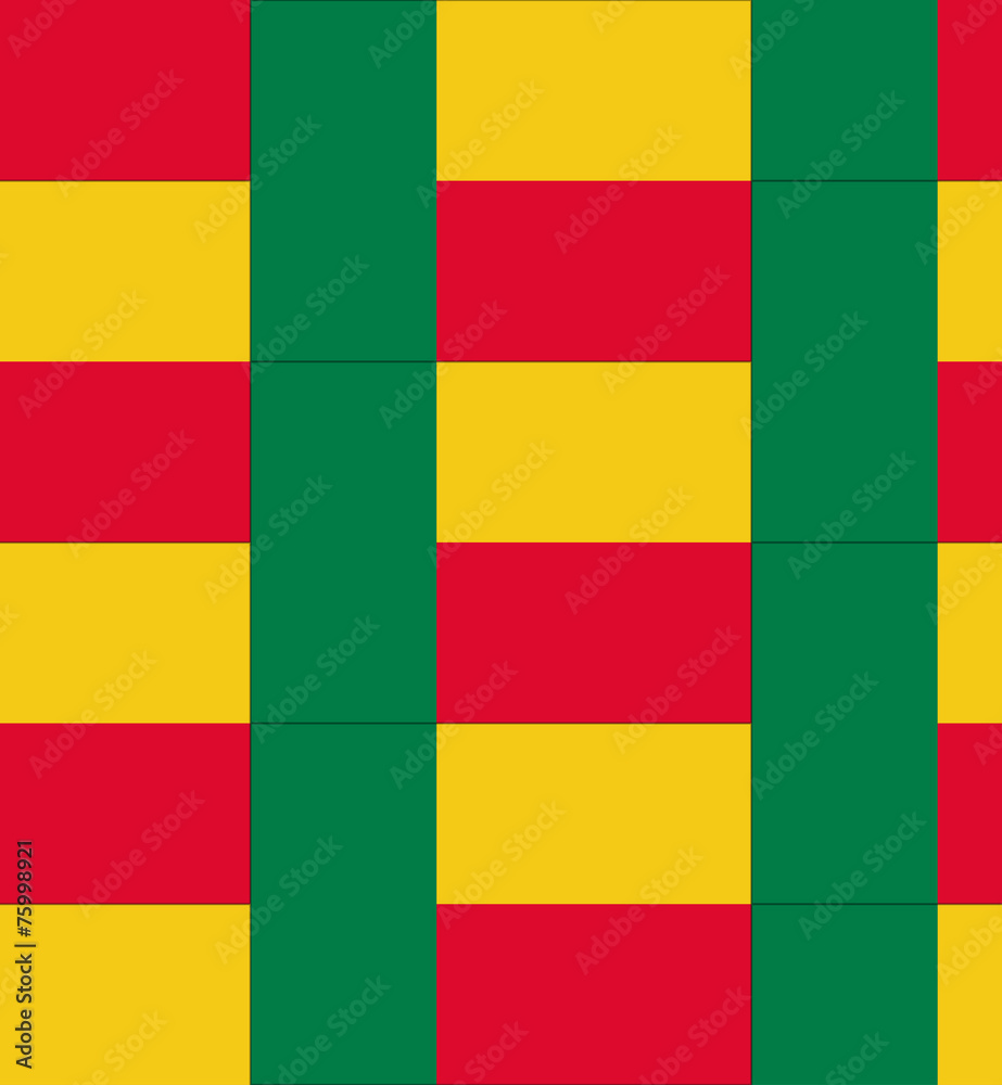 Benin flag texture vector