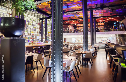 Canvas Print wine bar in Amsterdam