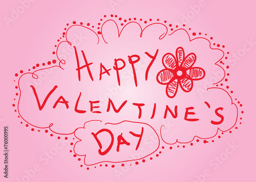 Happy Valentine'S Day Sketck Card photo