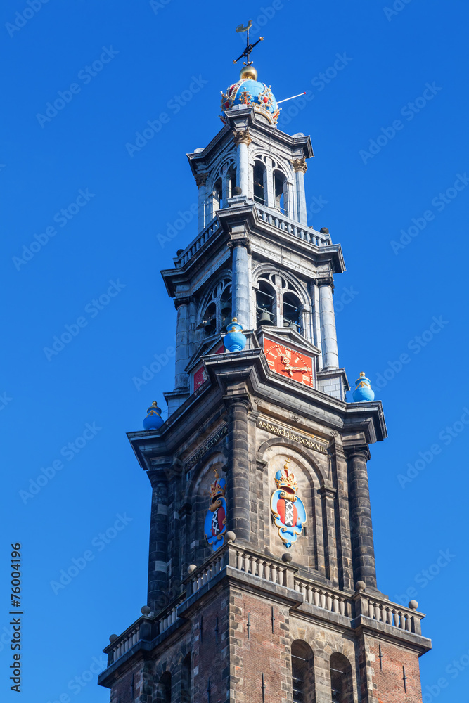 Kirchturm der Westerkerk in Amsterdam