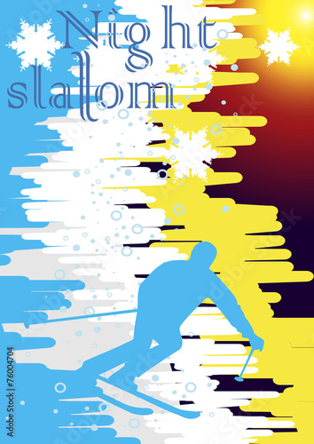 Night slalom poster