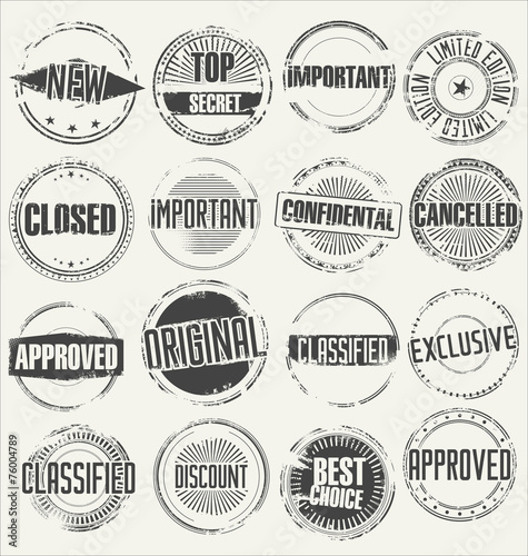 Collection of grunge rubber stamps