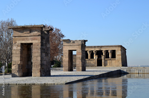 Egyptian Debod Temple in Madrid, Spain