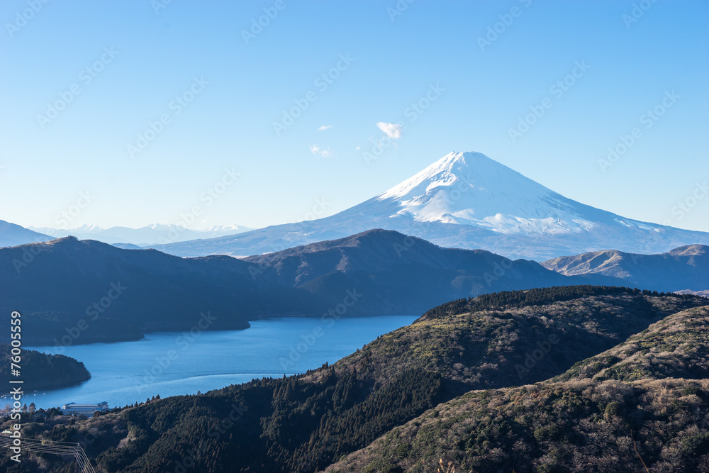Mt. Fuji and Lake Ashi (富士山と芦ノ湖)