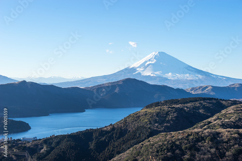Mt. Fuji and Lake Ashi (富士山と芦ノ湖)