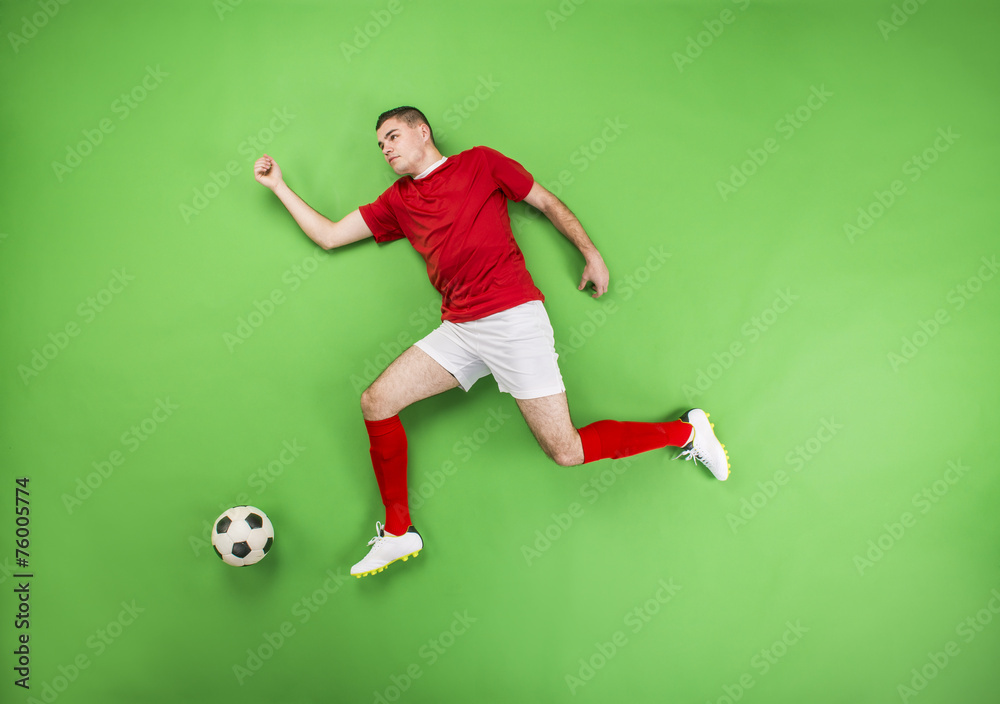 Football player in action Football player in action