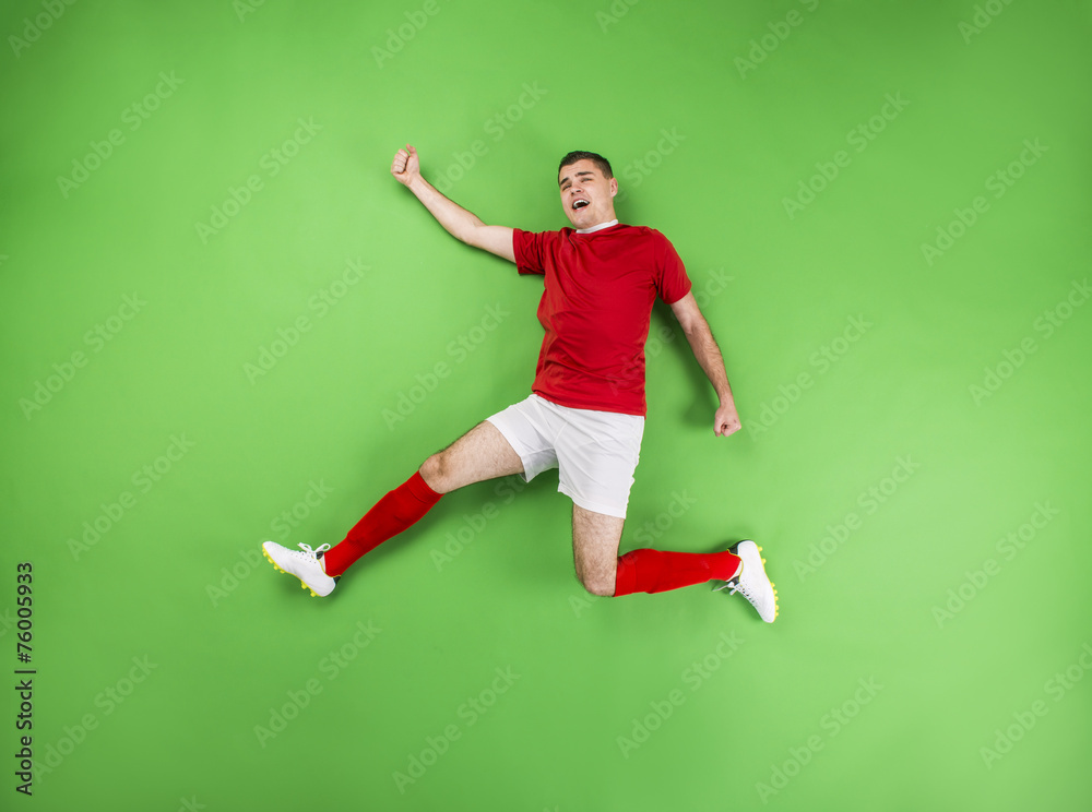 Victorious football player Victorious football player