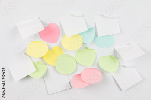 Various shapes note papers photo