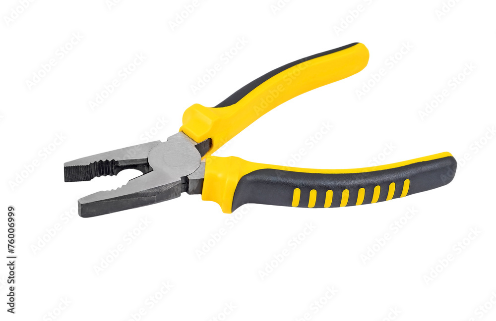 New contemporary pliers, isolated on white background New contemporary pliers, isolated on white background