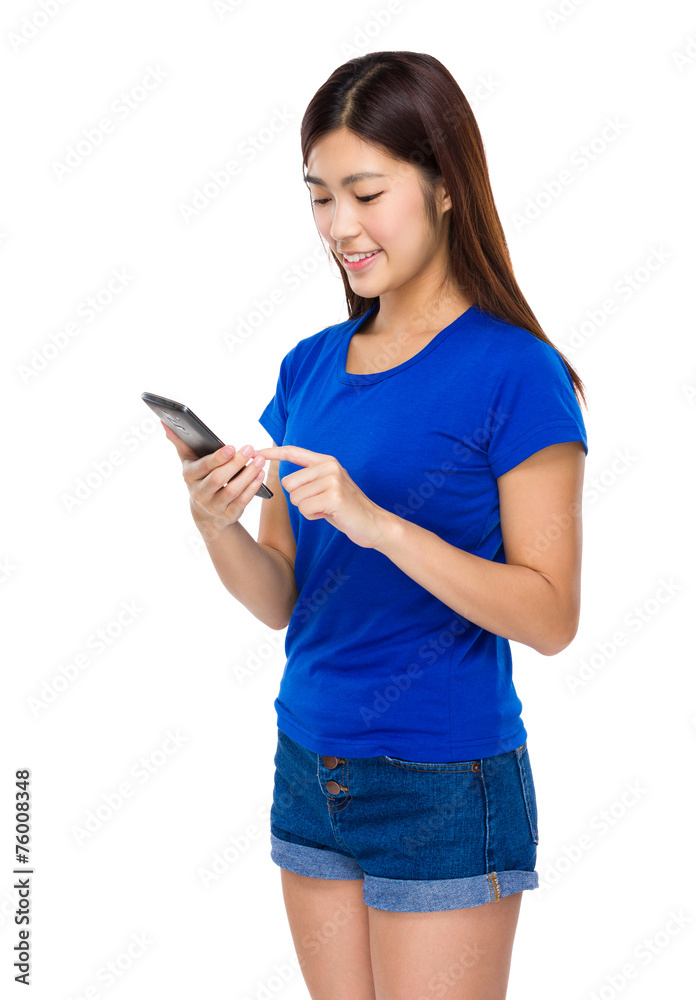 Woman use of cell phone Woman use of cell phone