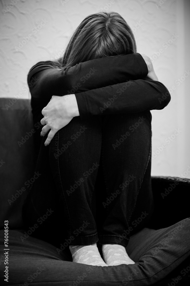 Distressed woman
