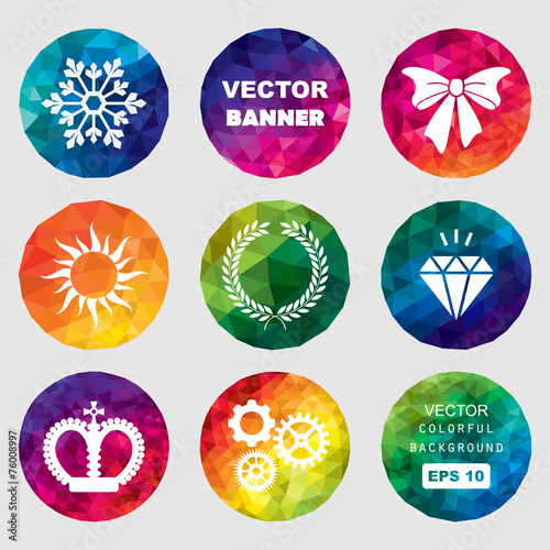 set of vector colorful banners