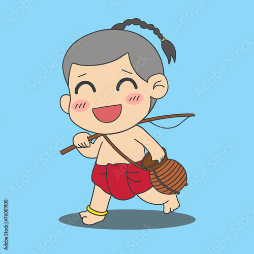 boy with fishing rod