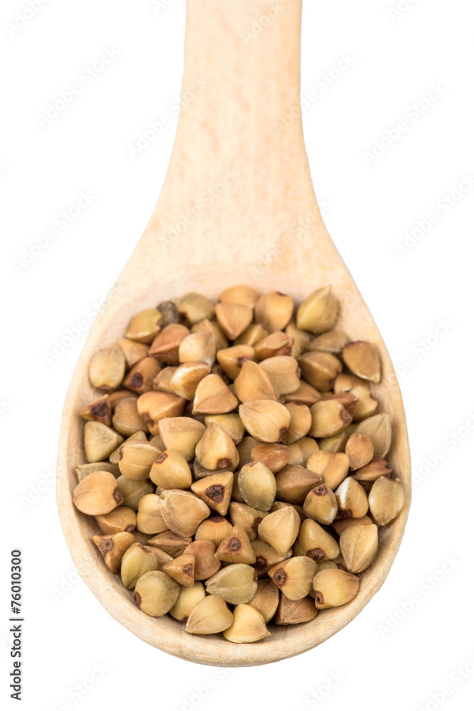 Buckwheat in a spoon