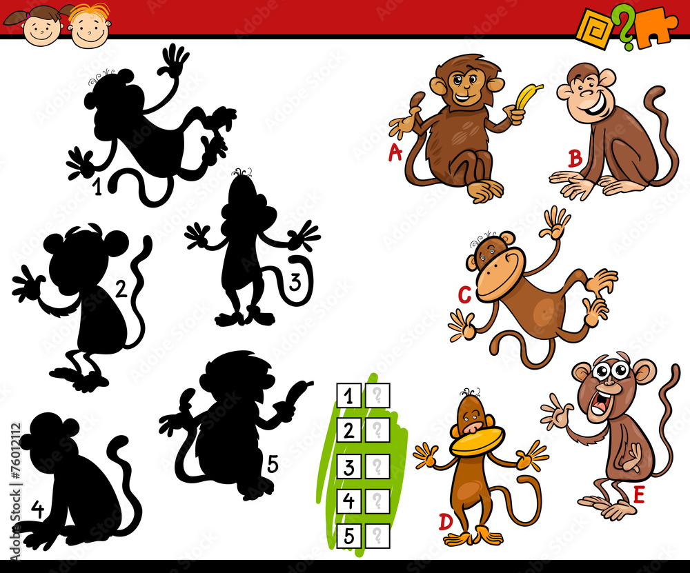 education shadows game cartoon education shadows game cartoon