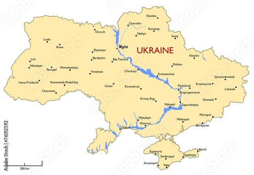 Ukraine map photo