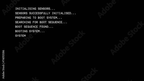 Computer boot log (BIOS style)