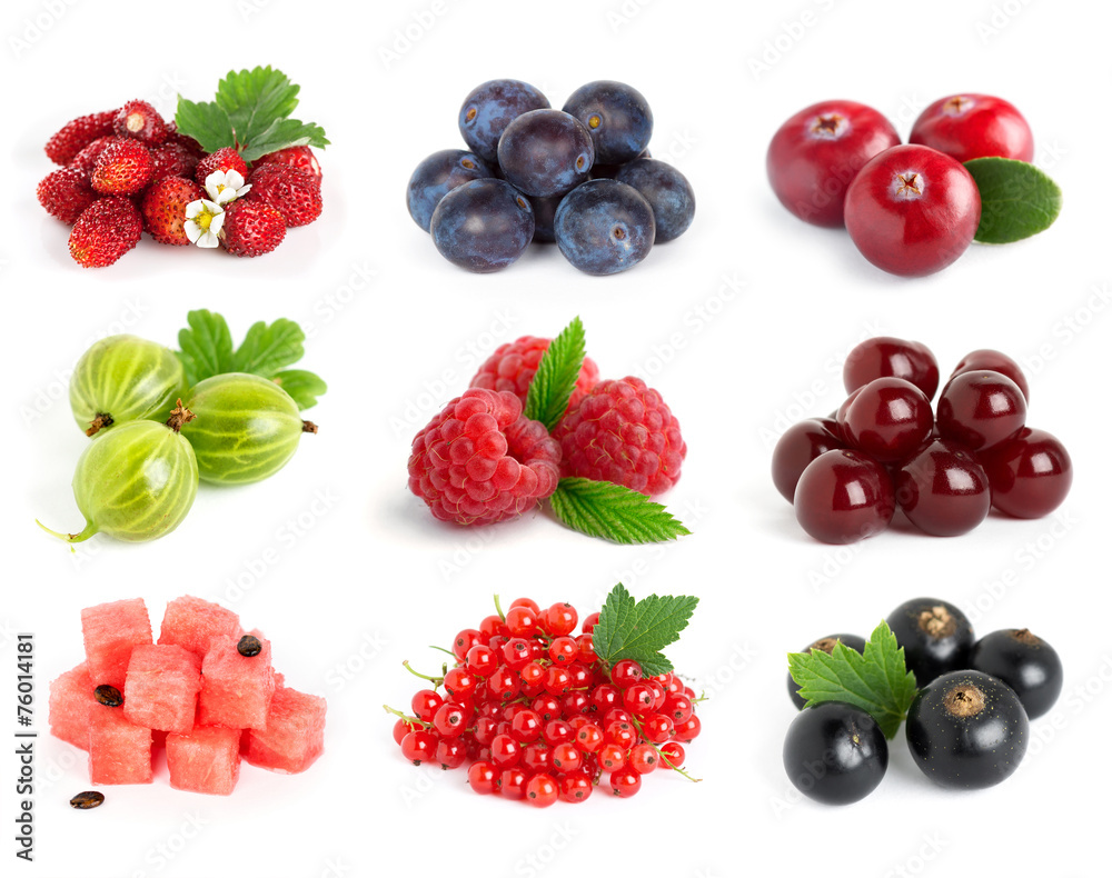 Collection of sweet berries Collection of sweet berries