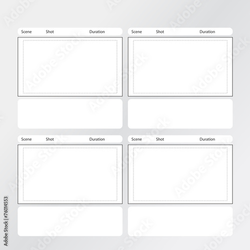 storyboard template x4 square