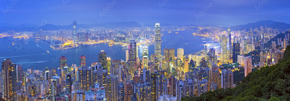 Fototapeta premium Panorama Hongkongu.