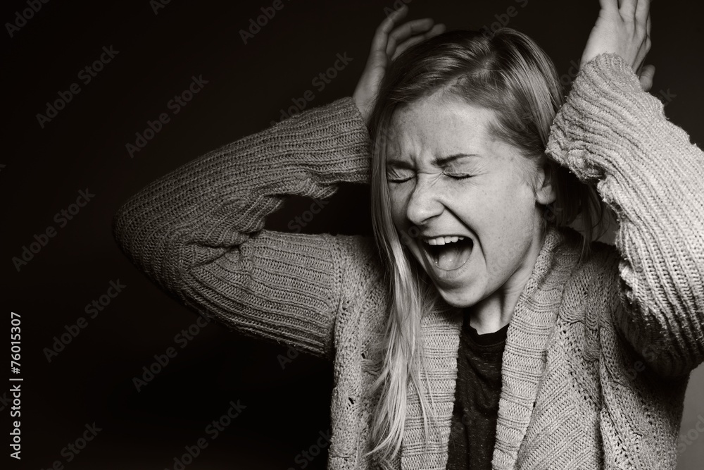 Screaming women. Pain and panic.
