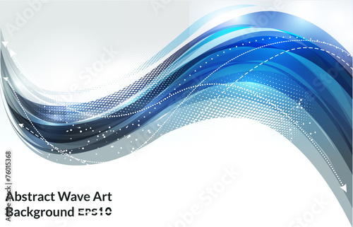 vector illustration blue wave background