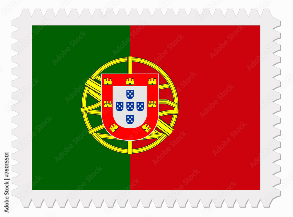 Portugal flag stamp
