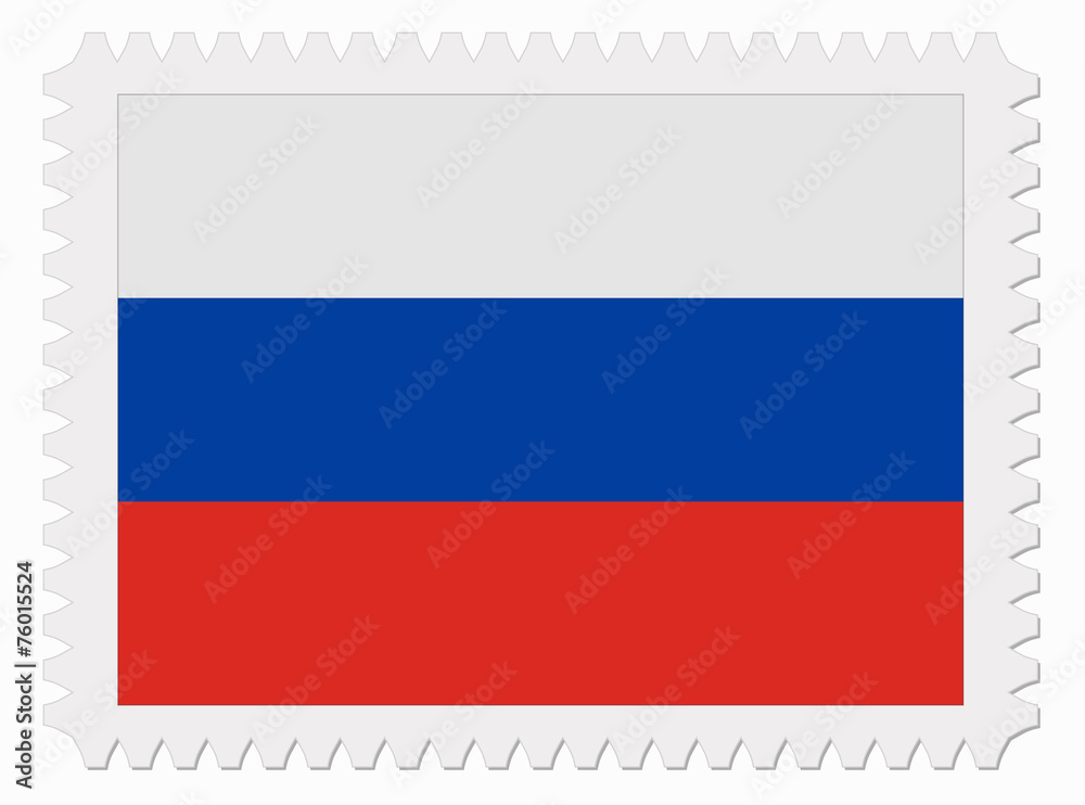 Obraz premium Russia flag stamp