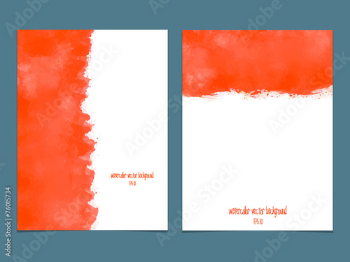 Vector background with watercolor red.