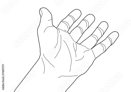 Eine offene Hand