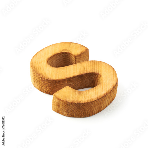 Capital block wooden letter isolated