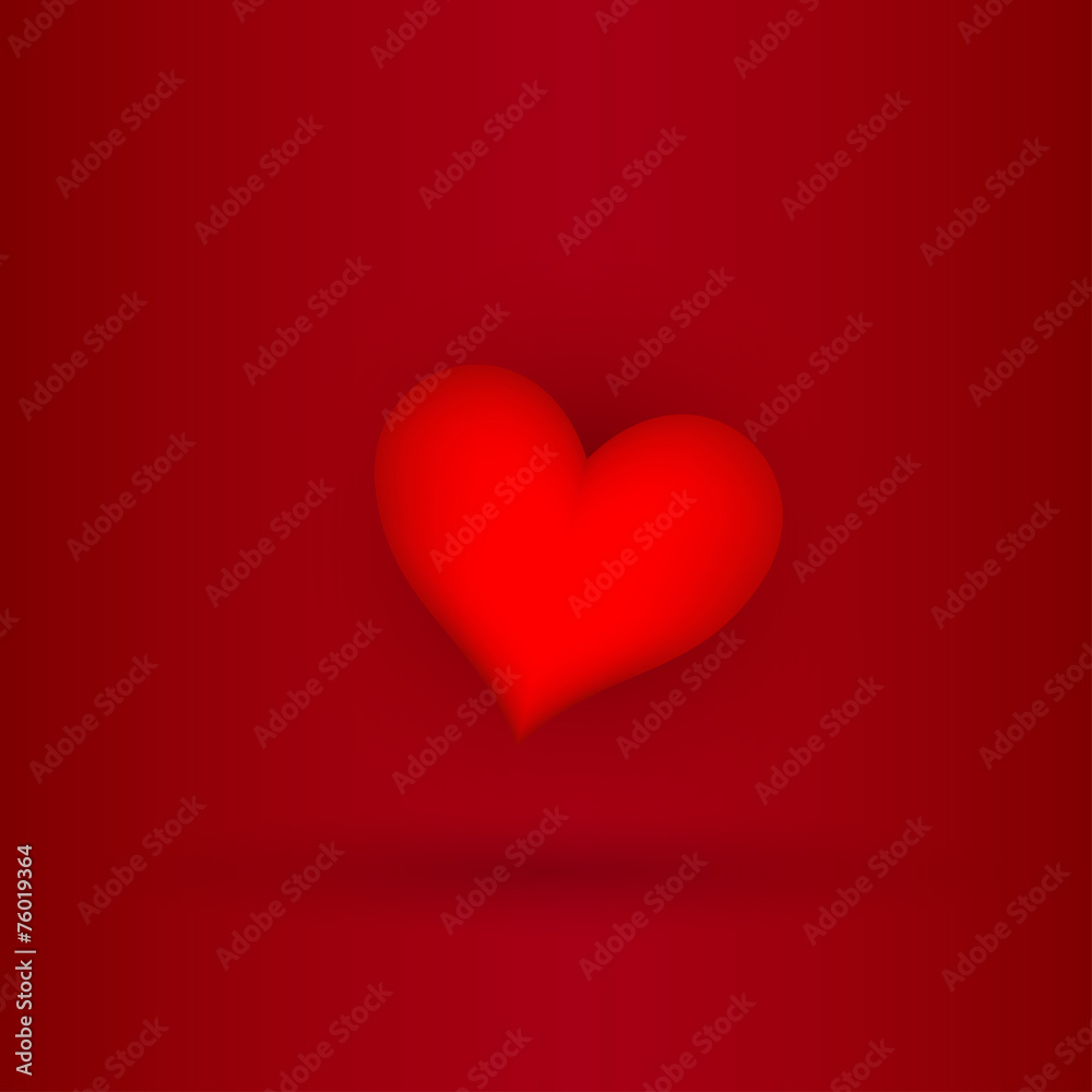pretty icon red heart for valentines day