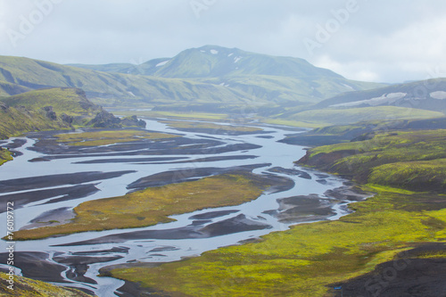 Famous icelandic hiking destination, Iceland, landmannalaugar