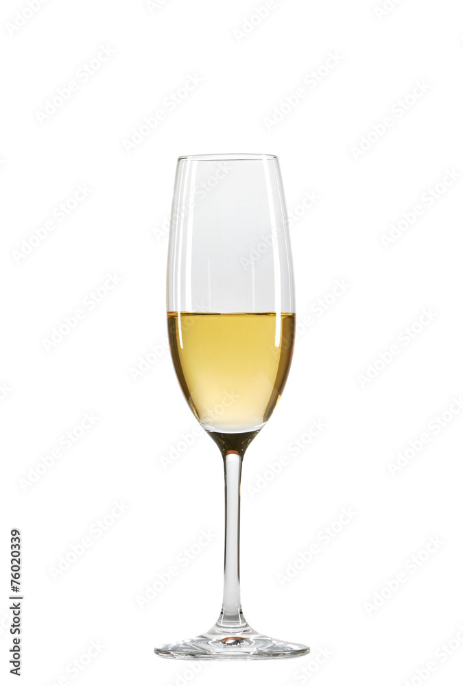 Wineglass with white wine