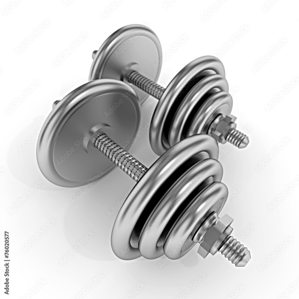 dumbbells isolated on white background dumbbells isolated on white background
