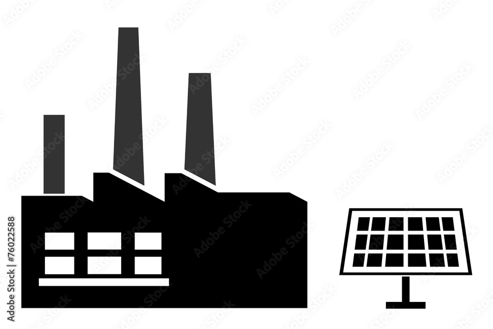 Panneau solaire et une usine