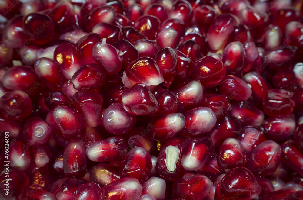 Composition of ripe red juicy pomegranate seeds. Composition of ripe red juicy pomegranate seeds.