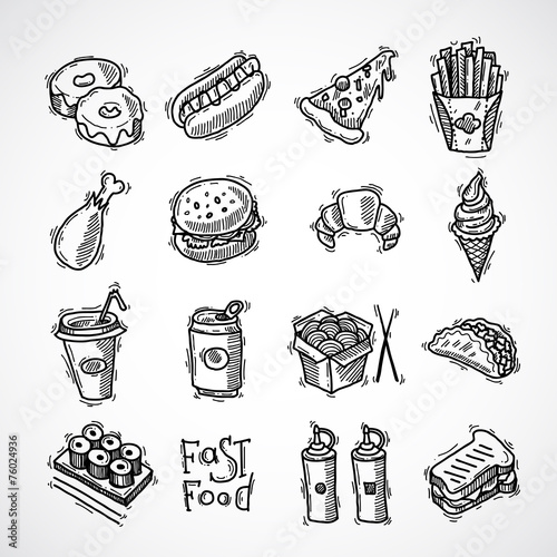 Fast Food Icons Set