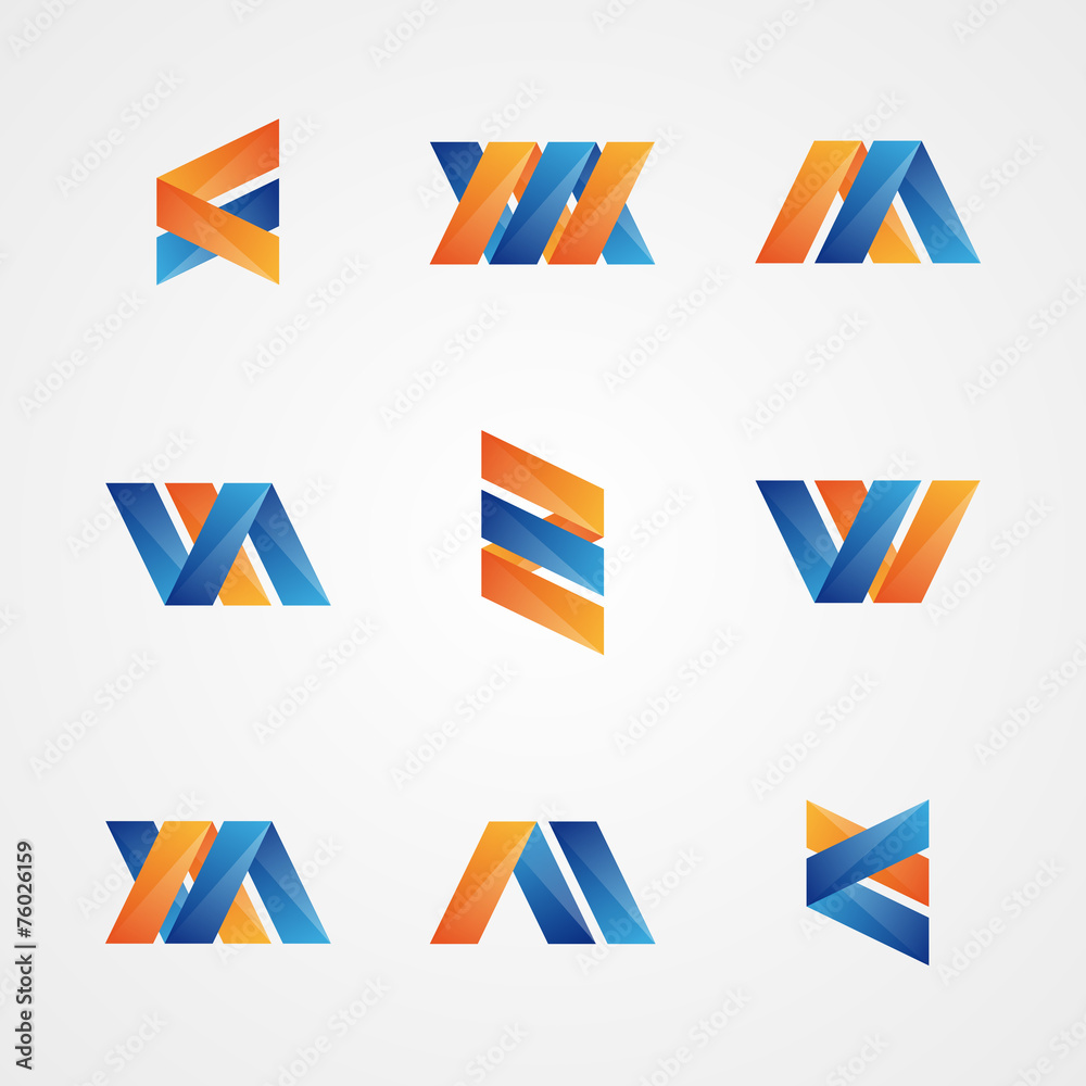 Set of colorful abstract creative logos. Set of colorful abstract creative logos.