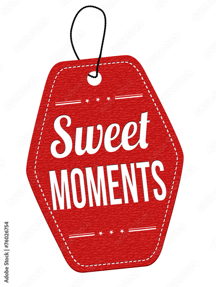Sweet moments label or price tag